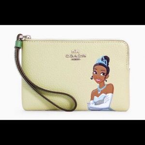Disney x Coach corner zip wristlet princess tiana